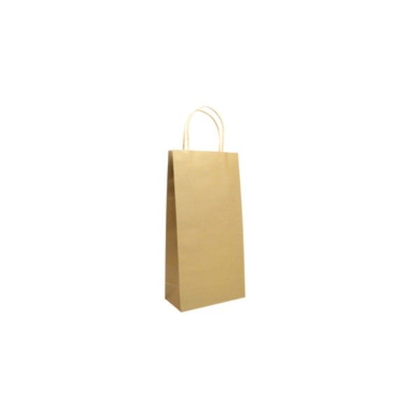 SAMPLE - Double Wine - Paper Wine Bag Kraft Brown - PackQueen