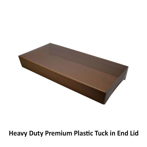 SAMPLE - E Flute - 80mm High Large Rectangle Catering Tray - Kraft Brown (lid sold separately) - PackQueen
