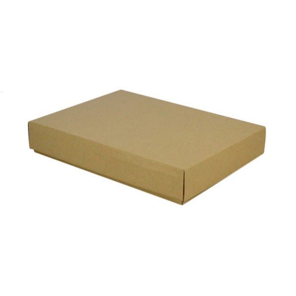 SAMPLE - E Flute - A4 Cardboard Gift Box (Base & Lid) - 50mm High - Kraft Brown - PackQueen