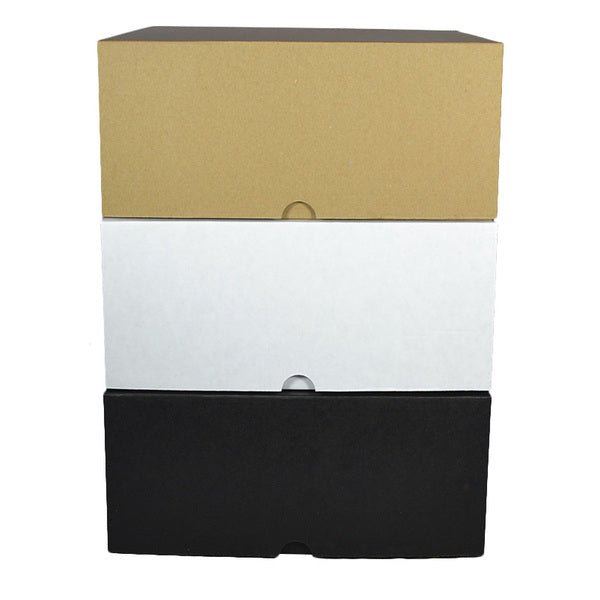 SAMPLE - E Flute - Cardboard Cake Box 10 x 10 x 6 inches - Kraft Brown - PackQueen