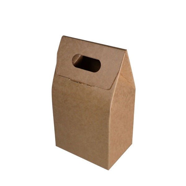 SAMPLE - E flute - Carry Pack Gable Top 19562 - Kraft Brown - PackQueen