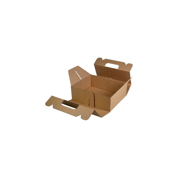 SAMPLE - E Flute - Large Food Delivery Box 24685 - Kraft Brown - PackQueen