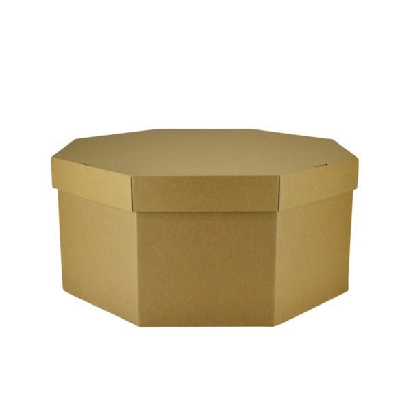 SAMPLE - E Flute - Large Hat Gift Box 19264 (Base & Lid) - Kraft Brown - PackQueen