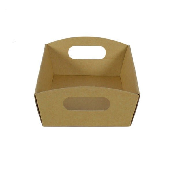 SAMPLE - E Flute - Mini Cardboard Hamper Tray - Kraft Brown - PackQueen