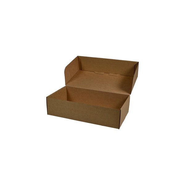 SAMPLE - E Flute - One Piece Double Wine Gift Box 23406 - Kraft Brown (insert sold separately - 700-23407) - PackQueen