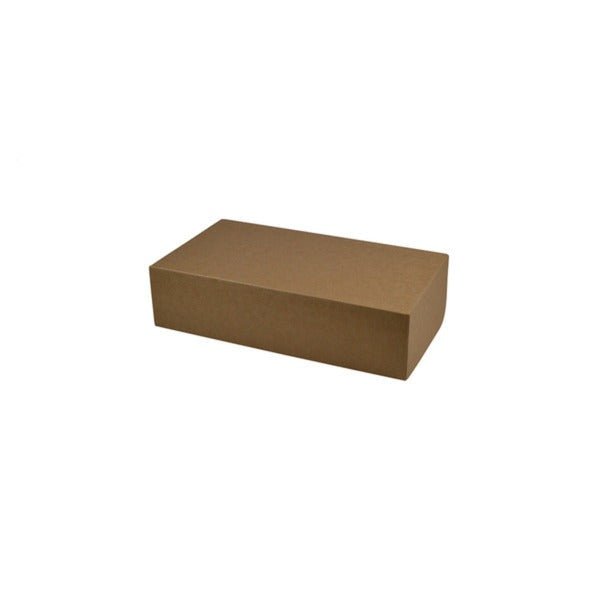 SAMPLE - E Flute - One Piece Double Wine Gift Box 23406 - Kraft Brown (insert sold separately - 700-23407) - PackQueen