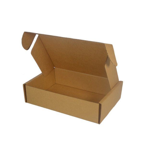 SAMPLE - E Flute - One Piece Mailing Gift Box 18250 - Kraft Brown - PackQueen
