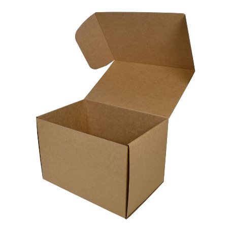 SAMPLE - E flute - One Piece Mailing Gift Box 23795 - Kraft brown - PackQueen