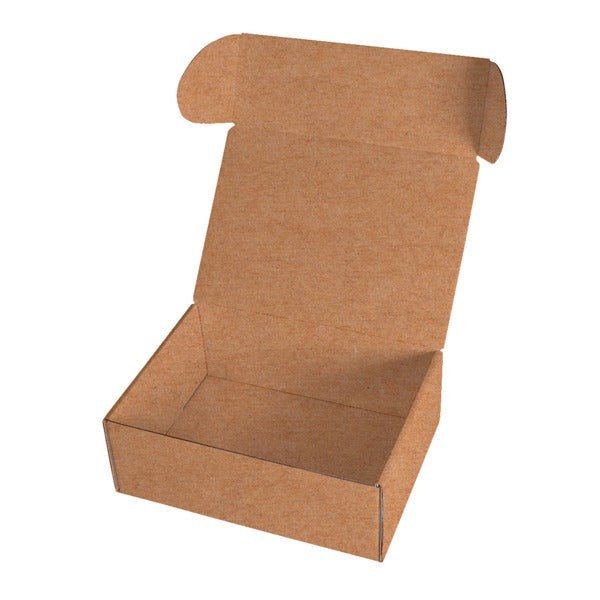 SAMPLE - E Flute - One Piece Mailing Gift Box 26846 - Kraft Brown - PackQueen