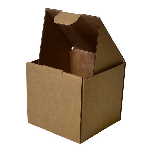 SAMPLE - E Flute - One Piece Mailing Gift Box 27018 - Kraft Brown - PackQueen