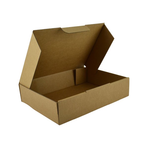 SAMPLE - E Flute - One Piece Mailing Gift Box 27019 - Kraft Brown - PackQueen