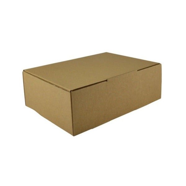 SAMPLE E Flute - One Piece Mailing Gift Box 27020 - Kraft Brown - PackQueen