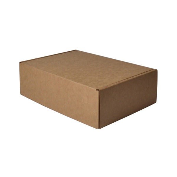 SAMPLE - E Flute - One Piece Mailing Gift Box 27025 - Kraft Brown - PackQueen