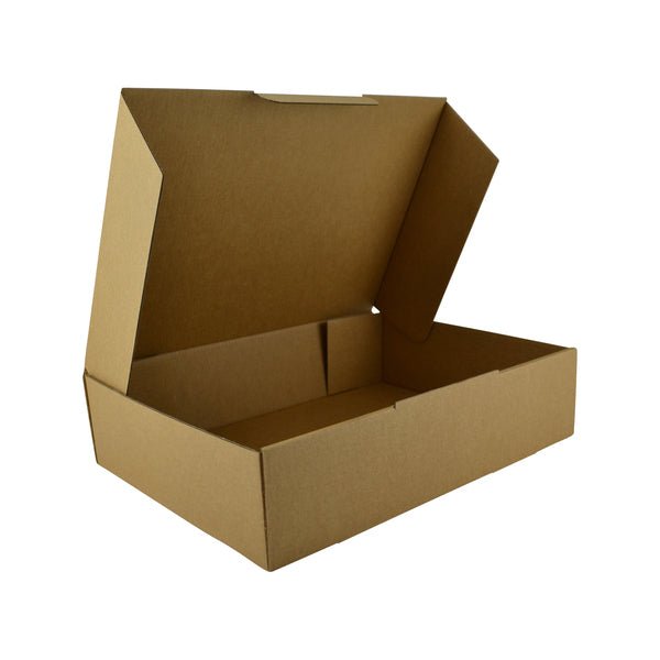 SAMPLE - E Flute - One Piece Mailing Gift Box 27027 - Kraft Brown - PackQueen