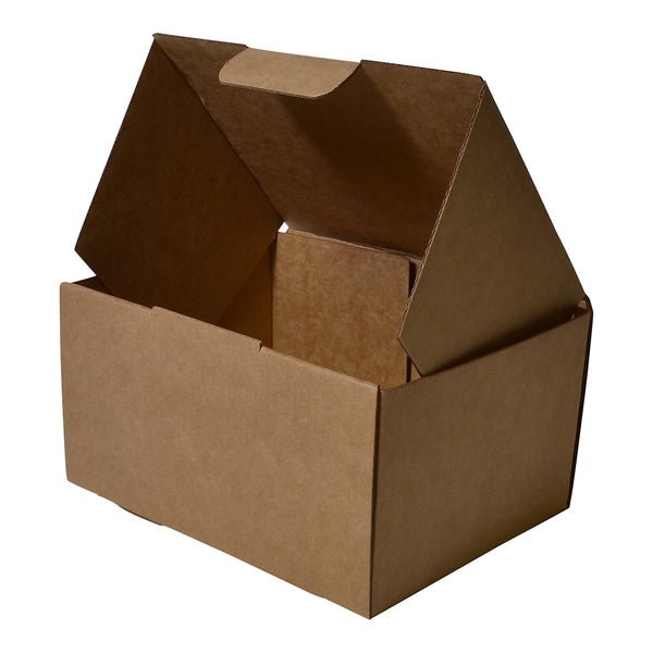 SAMPLE - E Flute - One Piece Mailing Gift Box 27045 - Kraft Brown - PackQueen