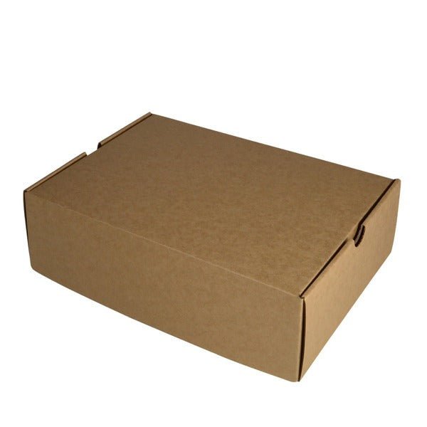 SAMPLE - E Flute - One Piece Mailing Gift Box 28366 - Kraft Brown - PackQueen