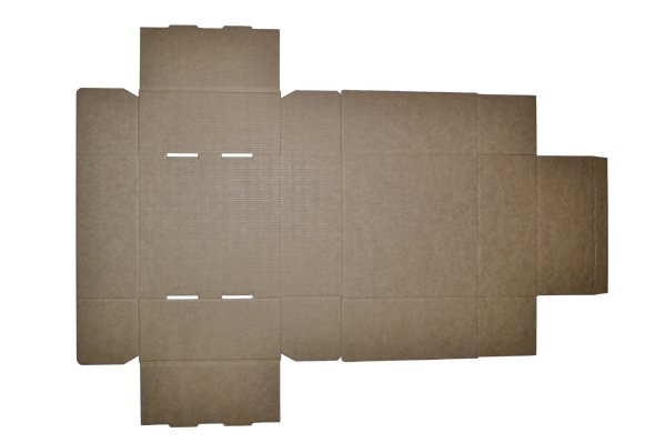 SAMPLE - E Flute - One Piece Mailing Gift Box 28654 - Suits 4 Donuts - Kraft Brown - PackQueen