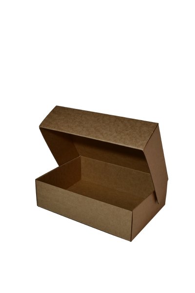 SAMPLE - E Flute - One Piece Mailing Gift Box 28655 - Suits 6 Donuts - Kraft Brown - PackQueen