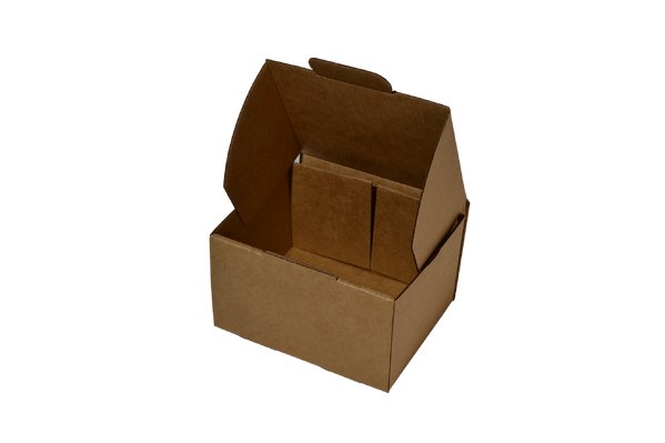 SAMPLE - E Flute - One Piece Mailing Gift Box 28737 - Kraft Brown - PackQueen