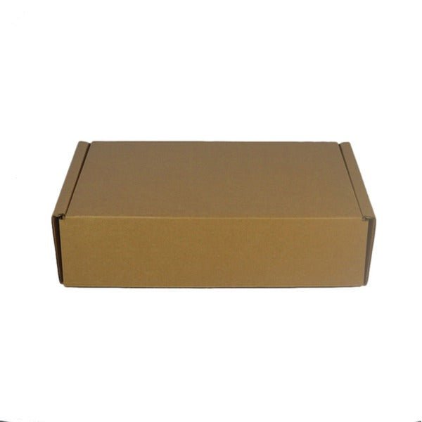 SAMPLE - E Flute - One Piece Postage & Mailing Box 15075 - Kraft Brown - PackQueen