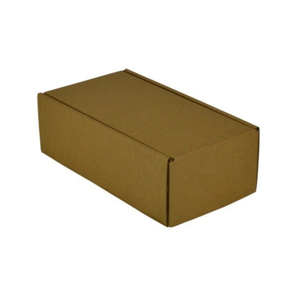 SAMPLE - E Flute - One Piece Postage & Mailing Box 15187 - Kraft Brown - PackQueen