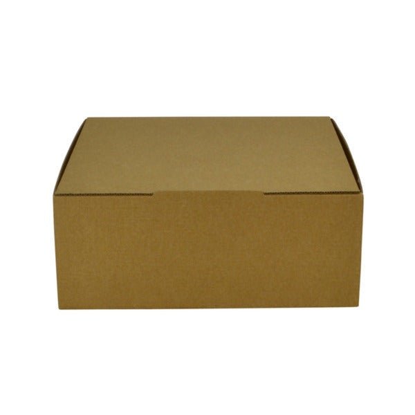 SAMPLE - E Flute - One Piece Postage & Mailing Box 19268 - Kraft Brown - PackQueen