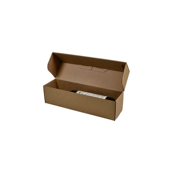 SAMPLE - E Flute - One Piece Single Wine Gift Box 23405 - Kraft Brown - PackQueen