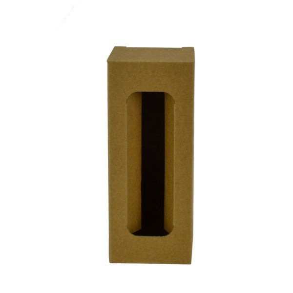 SAMPLE - E Flute - One Piece White Wine Single Glass Gift Box 19289 - Kraft Brown - PackQueen