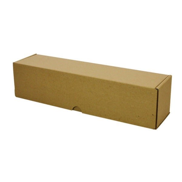 SAMPLE - E Flute - One Piece Wine Gift Box 7201 - Kraft Brown - PackQueen