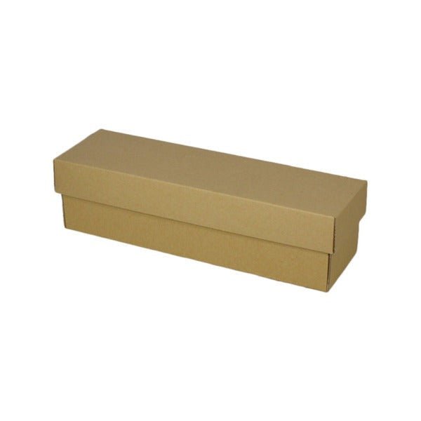 SAMPLE - E Flute - Single 90mm Champagne Gift Box (Base & Lid) - Kraft Brown - PackQueen