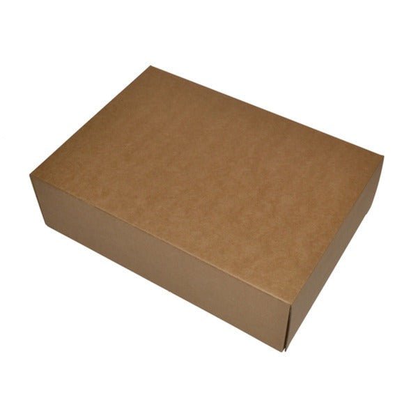 SAMPLE - E Flute - Small Gourmet Hamper Display Box without Window 25125 - Kraft Brown (Tray Sold Separately) - PackQueen