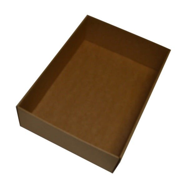 SAMPLE - E Flute - Small Gourmet Hamper Display Tray 25123 - Kraft Brown (Optional Outer Display Box sold separately) - PackQueen
