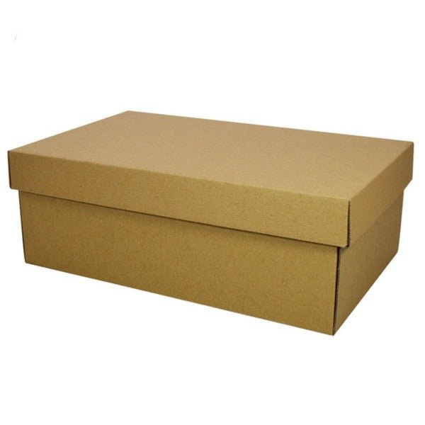 SAMPLE - E Flute - Two Piece Rectangle Cardboard Gift Box 8080 (Base & Lid) - Kraft Brown - PackQueen