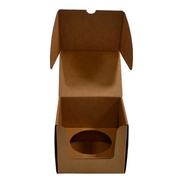 SAMPLE - Extra Large Candle Plain Glass 1 Oxford/Cambridge Jar Pack with Insert - Kraft Brown - PackQueen
