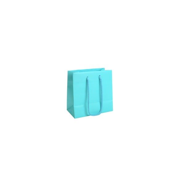 SAMPLE - Extra Small - Matt Aqua Laminated European Gift Bag - PackQueen