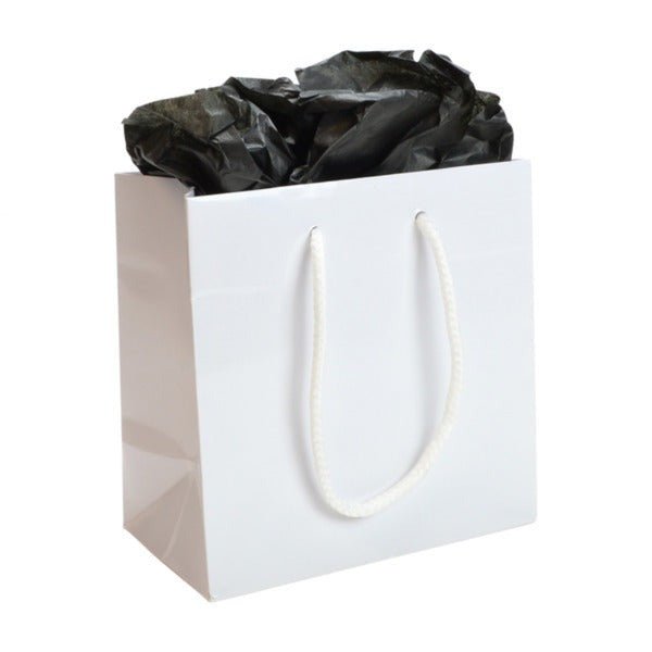 SAMPLE - Extra Small - Matt White Laminated European Gift Bag - PackQueen
