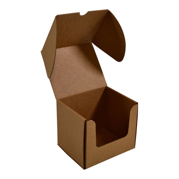 SAMPLE - Large Candle Plain Glass 1 Oxford/Cambridge Jar Pack with Insert - Kraft Brown - PackQueen