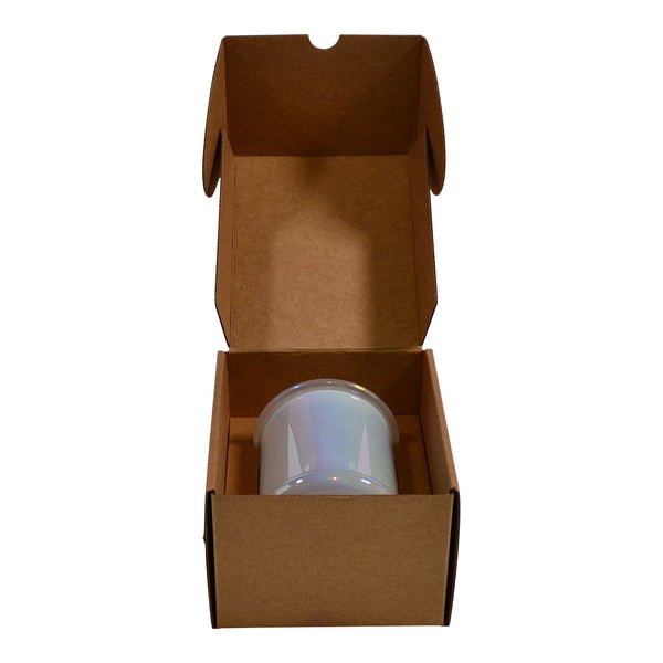 SAMPLE - Large Glass Candle 1 Danube Jar Pack with Insert - Kraft Brown - PackQueen