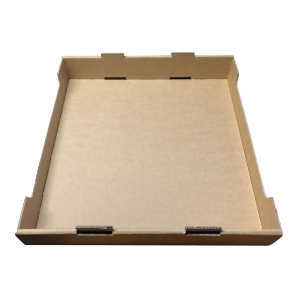 SAMPLE - Large Heavy Duty Stackable Cardboard Catering and Storage Tray (One Piece Self Locking) - Kraft Brown - PackQueen