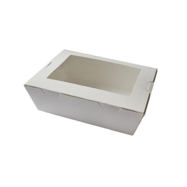 SAMPLE - Large Lunch Boxes with Window - White (PQ15) - PackQueen