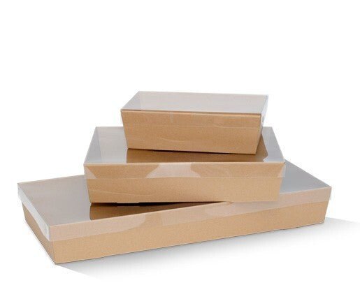 SAMPLE - Large Rectangle Catering Tray Plastic Lid (requires assembly) (Suitable for 270-CTL, 270-BCTL, 700-21163, 700-21166) - PackQueen