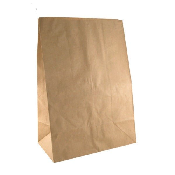 SAMPLE - Large Supermarket - Flat Bottom Brown Bag - PackQueen