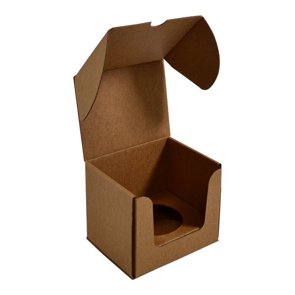 SAMPLE - Medium Candle Plain Glass 1 Oxford/Cambridge Jar Pack with Insert - Kraft Brown - PackQueen