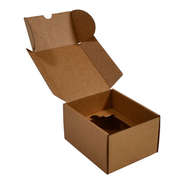 SAMPLE - Medium Glass Candle 1 Danube Jar Pack with Insert - Kraft Brown - PackQueen