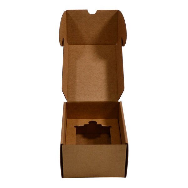 SAMPLE - Medium Glass Candle 1 Danube Jar Pack with Insert - Kraft Brown - PackQueen