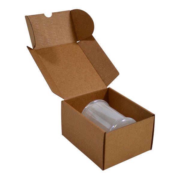 SAMPLE - Medium Glass Candle 1 Danube Jar Pack with Insert - Kraft Brown - PackQueen