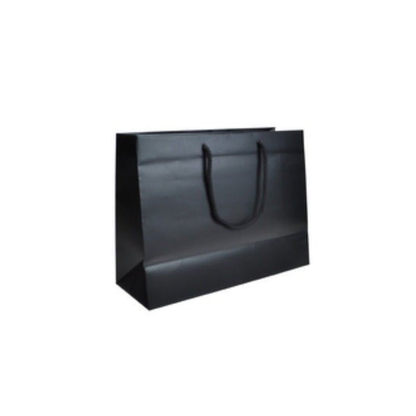 SAMPLE - Medium - Matt Black Laminated European Gift Bag - PackQueen
