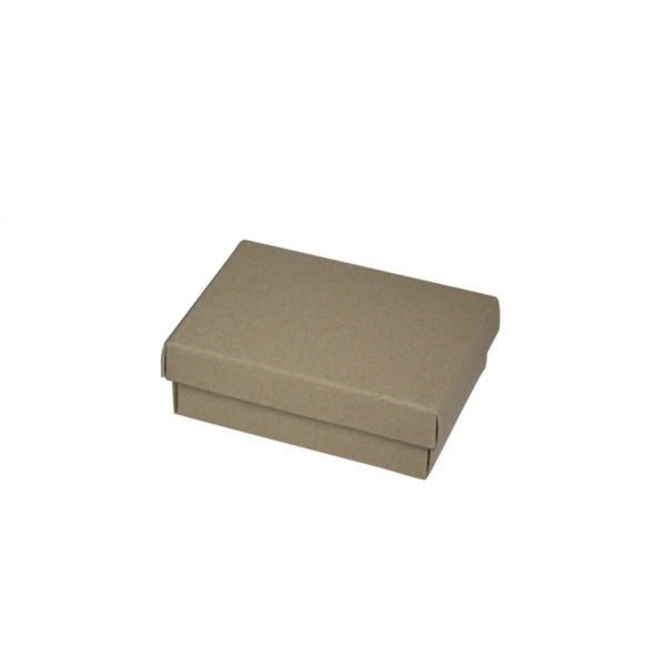 SAMPLE - Medium Slim Line Jewellery Box - Recycled Brown Paperboard (285gsm) (Base & Lid) - PackQueen