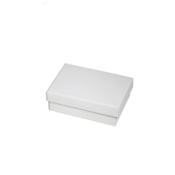 SAMPLE - Medium Slim Line Jewellery Box - Smooth White Paperboard (285gsm) (Base & Lid) - PackQueen