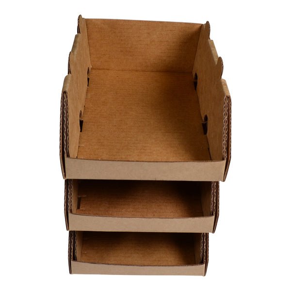 SAMPLE - Mini Stackable Storage & Bin Box 29990 - Kraft Brown - PackQueen
